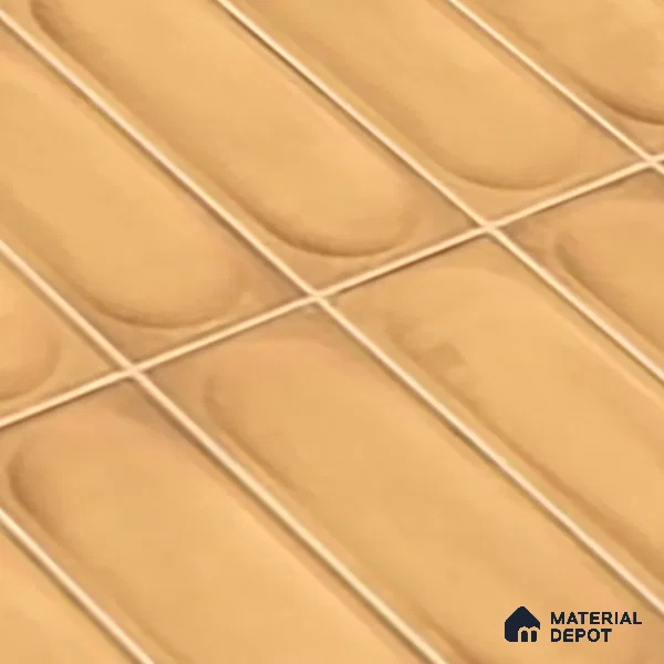 Faux Subway Wall Tile TL 06540 T Lorient Orange 2 ft x 1 ft Ceramic Glossy Finish - 8 mm | Suitable For Kitchen, Bathroom, Dining Area