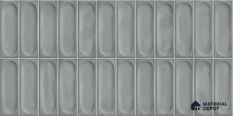 Faux Subway Wall Tile TL 06540 U Lorient Aqua 2 ft x 1 ft Ceramic Glossy Finish - 8 mm | Suitable For Kitchen Backsplash, Bathroom & Basin Accent