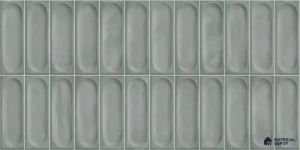 Faux Subway Wall Tile TL 06540 U Lorient Aqua 2 ft x 1 ft Ceramic Glossy Finish - 8 mm | Suitable For Kitchen Backsplash, Bathroom & Basin Accent