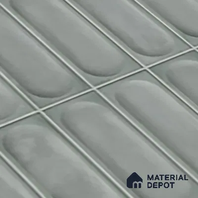 Faux Subway Wall Tile TL 06540 U Lorient Aqua 2 ft x 1 ft Ceramic Glossy Finish - 8 mm | Suitable For Kitchen Backsplash, Bathroom & Basin Accent