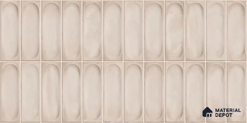 Faux Subway Wall Tile TL 06540 X Lorient Gris 2 ft x 1 ft Ceramic Glossy Finish - 8 mm | Suitable For Kitchen Backsplash, Bathroom & Basin Accent