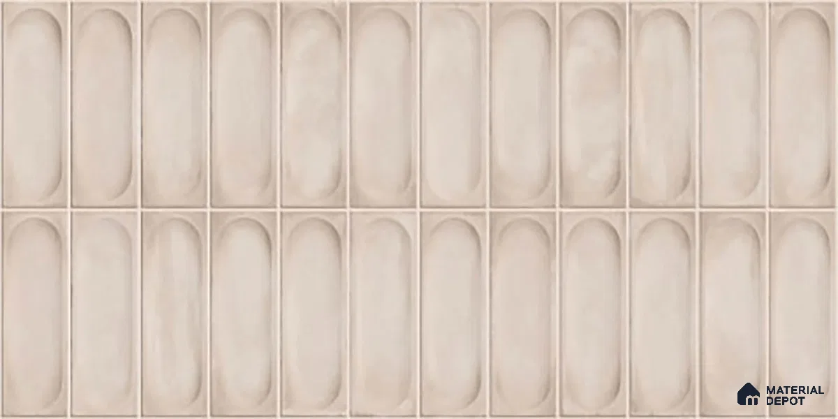 Faux Subway Wall Tile TL 06540 X Lorient Gris 2 ft x 1 ft Ceramic Glossy Finish - 8 mm | Suitable For Kitchen Backsplash, Bathroom & Basin Accent