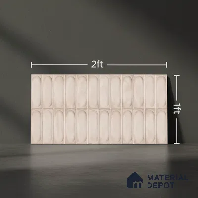 Faux Subway Wall Tile TL 06540 X Lorient Gris 2 ft x 1 ft Ceramic Glossy Finish - 8 mm | Suitable For Kitchen Backsplash, Bathroom & Basin Accent