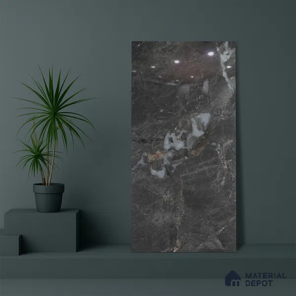 Endless Marble Floor & Wall Tile | TL 01079 Snow White | 4 ft x 2 ft Glossy Finish Vitrified Tile - 9 mm | Suitable For Living Room, Bedroom, Dining Area