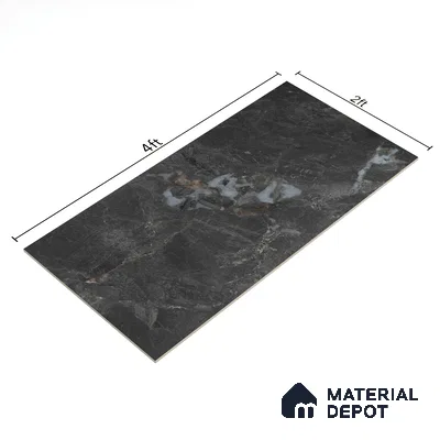 Endless Marble Floor & Wall Tile | TL 01079 Snow White | 4 ft x 2 ft Glossy Finish Vitrified Tile - 9 mm | Suitable For Living Room, Bedroom, Dining Area