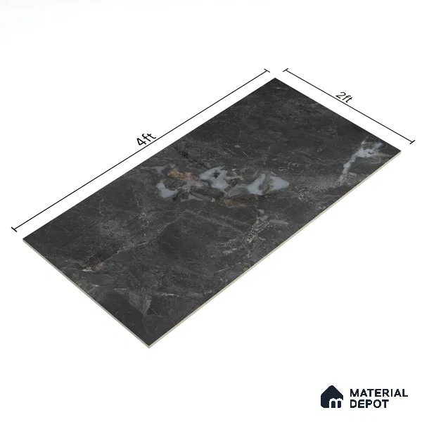Endless Marble Floor & Wall Tile | TL 01079 Snow White | 4 ft x 2 ft Glossy Finish Vitrified Tile - 9 mm | Suitable For Living Room, Bedroom, Dining Area