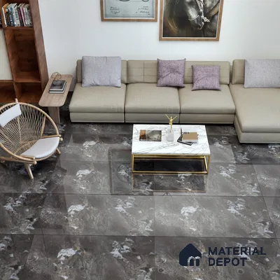 Endless Marble Floor & Wall Tile | TL 01079 Snow White | 4 ft x 2 ft Glossy Finish Vitrified Tile - 9 mm | Suitable For Living Room, Bedroom, Dining Area