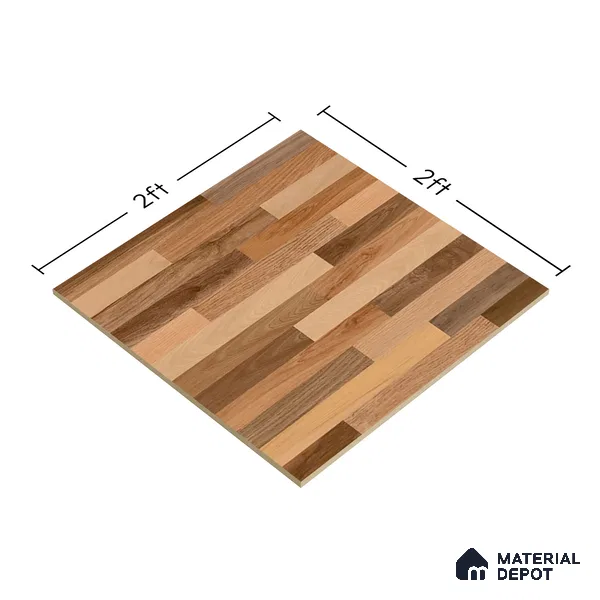 TL 00443 Organic Brown 2 ft x 2 ft Matte Finish Digital Porcelain Floor & Wall Tile - 9.5 mm