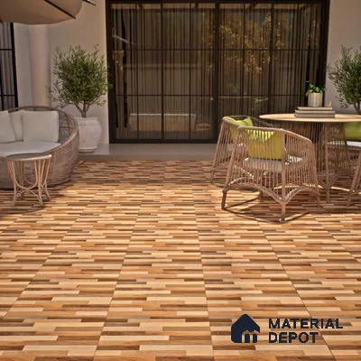 TL 00443 Organic Brown 2 ft x 2 ft Matte Finish Digital Porcelain Floor & Wall Tile - 9.5 mm