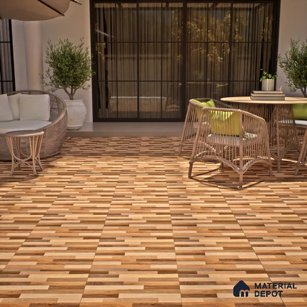 TL 00443 Organic Brown 2 ft x 2 ft Matte Finish Digital Porcelain Floor & Wall Tile - 9.5 mm