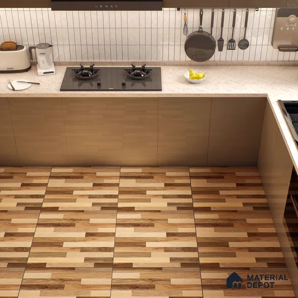 TL 00443 Organic Brown 2 ft x 2 ft Matte Finish Digital Porcelain Floor & Wall Tile - 9.5 mm