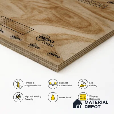 Oroply PL 00061 7 x 4 ft Shield BWP Grade | IS 303 BWP Certified Plywood - 12 mm | Warranty - 15 Years