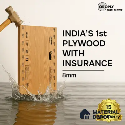 Oroply PL 00060 7 x 4 ft Shield BWP Grade | ISI 303 BWP Certified Plywood - 8 mm | Warranty - 15 Years