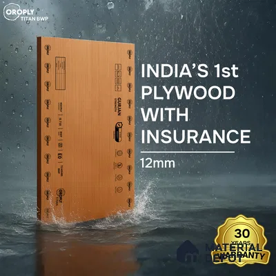 Oroply PL 00071 7 x 4 ft Titan BWP Grade | IS 5509 FR Certified Plywood - 12 mm | Warranty - 30 Years
