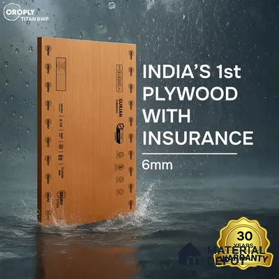 Oroply PL 00069 7 x 4 ft Titan BWP Grade | IS 5509 FR Certified Plywood - 6 mm | Warranty - 30 Years