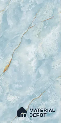 Budget Friendly Marble Floor & Wall Tile Value For Money TL 05586 Aqua Osla 4 ft x 2 ft - Vitrified Glossy Finish -9 mm | Suitable for Living Room, Bedroom & Bathroom