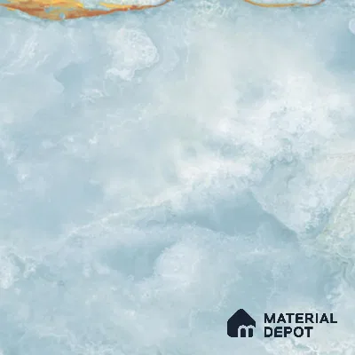 Budget Friendly Marble Floor & Wall Tile Value For Money TL 05586 Aqua Osla 4 ft x 2 ft - Vitrified Glossy Finish -9 mm | Suitable for Living Room, Bedroom & Bathroom