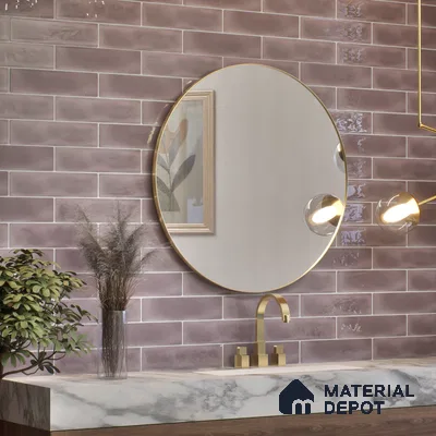 Subway Wall Tile TL 04826 AA Encanto Burnt Gris Brown 12 x 3 inch Ceramic Glossy Finish - 6.5 mm | Suitable for Highlighter Walls, Foyer, Bathroom, Kitchen Wall & Backsplashes (Sample)