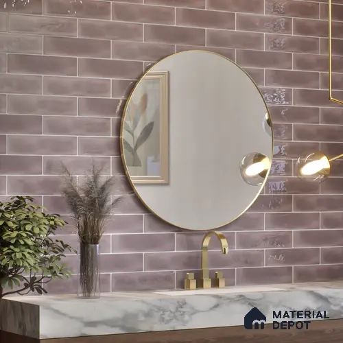 Subway Wall Tile TL 04826 AA Encanto Burnt Gris Brown 12 x 3 inch Ceramic Glossy Finish - 6.5 mm | Suitable for Highlighter Walls, Foyer, Bathroom, Kitchen Wall & Backsplashes