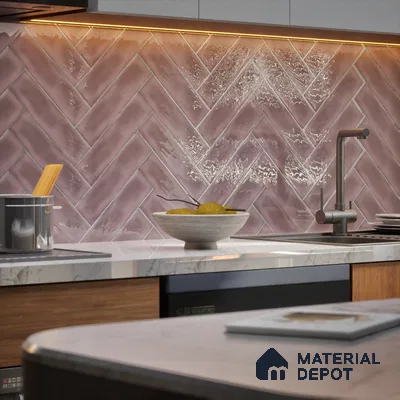 Subway Wall Tile TL 04826 AA Encanto Burnt Gris Brown 12 x 3 inch Ceramic Glossy Finish - 6.5 mm | Suitable for Highlighter Walls, Foyer, Bathroom, Kitchen Wall & Backsplashes (Sample)