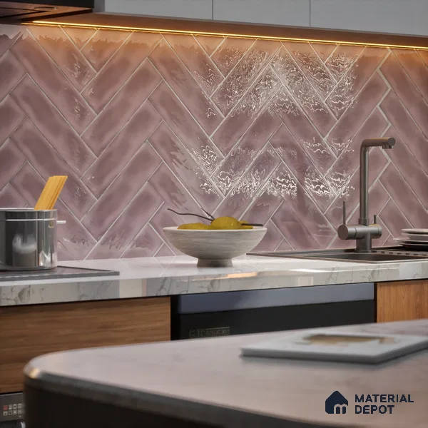 Subway Wall Tile TL 04826 AA Encanto Burnt Gris Brown 12 x 3 inch Ceramic Glossy Finish - 6.5 mm | Suitable for Highlighter Walls, Foyer, Bathroom, Kitchen Wall & Backsplashes (Sample)