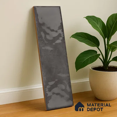 Subway Wall Tile TL 04826 AA Encanto Burnt Gris Brown 12 x 3 inch Ceramic Glossy Finish - 6.5 mm | Suitable for Highlighter Walls, Foyer, Bathroom, Kitchen Wall & Backsplashes (Sample)