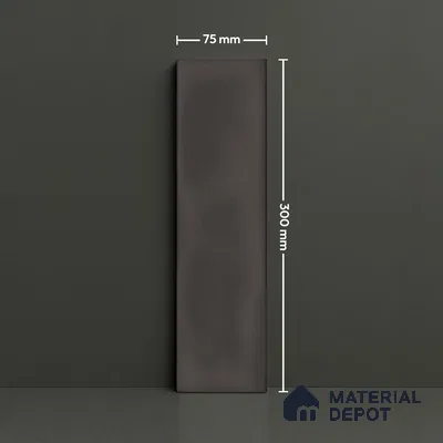 Subway Wall Tile TL 04826 AA Encanto Burnt Gris Brown 12 x 3 inch Ceramic Glossy Finish - 6.5 mm | Suitable for Highlighter Walls, Foyer, Bathroom, Kitchen Wall & Backsplashes (Sample)