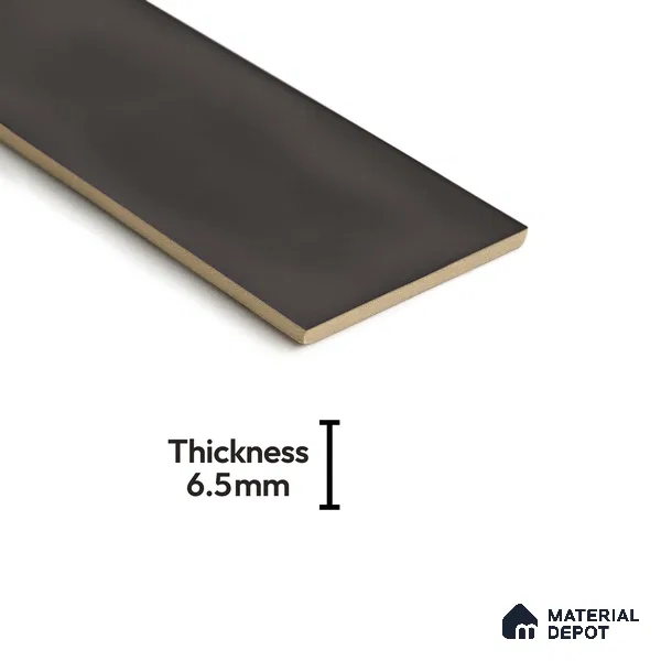 Subway Wall Tile TL 04826 AA Encanto Burnt Gris Brown 12 x 3 inch Ceramic Glossy Finish - 6.5 mm | Suitable for Highlighter Walls, Foyer, Bathroom, Kitchen Wall & Backsplashes (Sample)