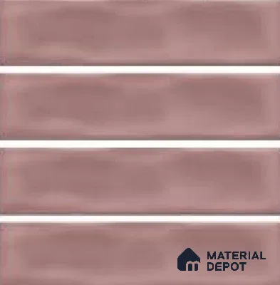 Subway Wall Tile TL 04826 AB Encanto Nexa Rose Taupe 12 x 3 inch Ceramic Glossy Finish - 6.5 mm | Suitable for Highlighter Walls, Foyer, Bathroom, Kitchen Wall & Backsplashes