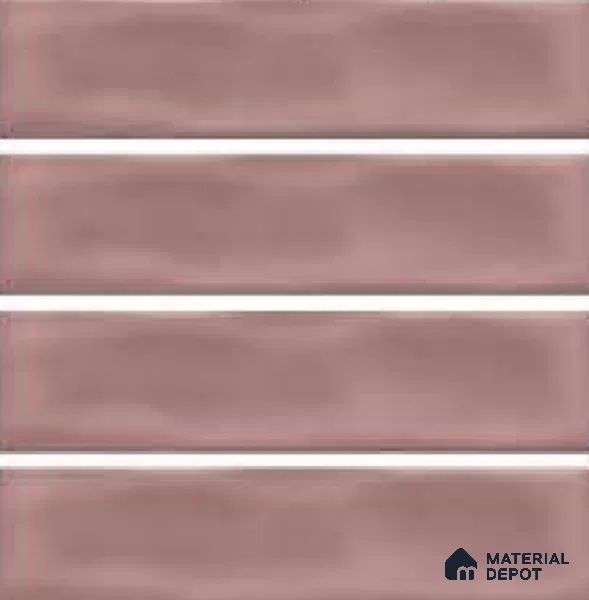 Subway Wall Tile TL 04826 AB Encanto Nexa Rose Taupe 12 x 3 inch Ceramic Glossy Finish - 6.5 mm | Suitable for Highlighter Walls, Foyer, Bathroom, Kitchen Wall & Backsplashes