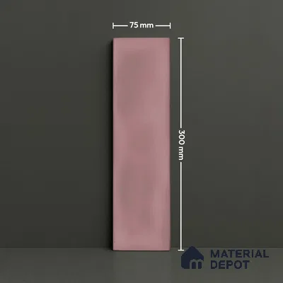 Subway Wall Tile TL 04826 AB Encanto Nexa Rose Taupe 12 x 3 inch Ceramic Glossy Finish - 6.5 mm | Suitable for Highlighter Walls, Foyer, Bathroom, Kitchen Wall & Backsplashes