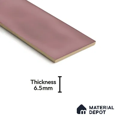 Subway Wall Tile TL 04826 AB Encanto Nexa Rose Taupe 12 x 3 inch Ceramic Glossy Finish - 6.5 mm | Suitable for Highlighter Walls, Foyer, Bathroom, Kitchen Wall & Backsplashes