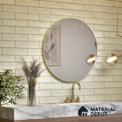 Subway Wall Tile TL 04826 AC Encanto Shade 1 Oxford Ivory 12 x 3 inch Ceramic Glossy Finish - 6.5 mm | Suitable for Highlighter Walls, Foyer, Bathroom, Kitchen Wall & Backsplashes