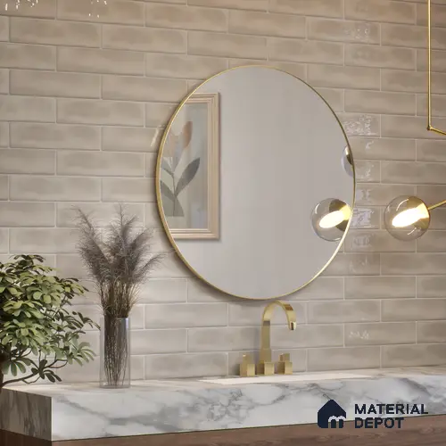 Subway Wall Tile TL 04826 AD Encanto Nimbus Silver 12 x 3 inch Ceramic Glossy Finish - 6.5 mm | Suitable for Highlighter Walls, Foyer, Bathroom, Kitchen Wall & Backsplashes