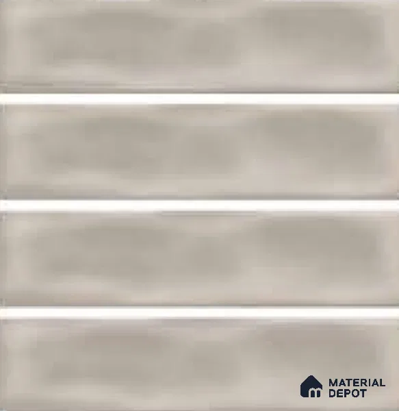 Subway Wall Tile TL 04826 AD Encanto Nimbus Silver 12 x 3 inch Ceramic Glossy Finish - 6.5 mm | Suitable for Highlighter Walls, Foyer, Bathroom, Kitchen Wall & Backsplashes (Sample)