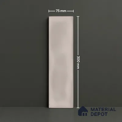 Subway Wall Tile TL 04826 AD Encanto Nimbus Silver 12 x 3 inch Ceramic Glossy Finish - 6.5 mm | Suitable for Highlighter Walls, Foyer, Bathroom, Kitchen Wall & Backsplashes (Sample)