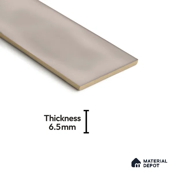 Subway Wall Tile TL 04826 AD Encanto Nimbus Silver 12 x 3 inch Ceramic Glossy Finish - 6.5 mm | Suitable for Highlighter Walls, Foyer, Bathroom, Kitchen Wall & Backsplashes (Sample)