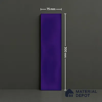 Subway Wall Tile TL 04826 AE Encanto Shade 5 Iradiant Sky 12 x 3 inch Ceramic Glossy Finish - 6.5 mm | Suitable for Highlighter Walls, Foyer, Bathroom, Kitchen Wall & Backsplashes