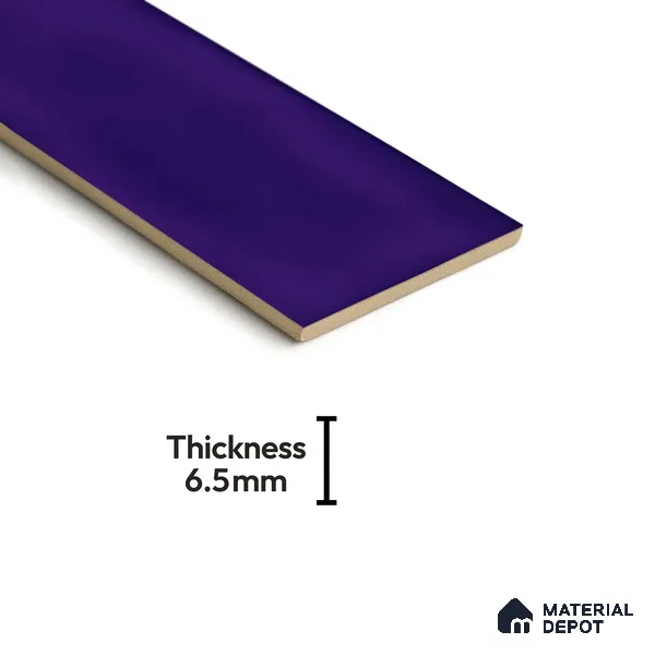 Subway Wall Tile TL 04826 AE Encanto Shade 5 Iradiant Sky 12 x 3 inch Ceramic Glossy Finish - 6.5 mm | Suitable for Highlighter Walls, Foyer, Bathroom, Kitchen Wall & Backsplashes