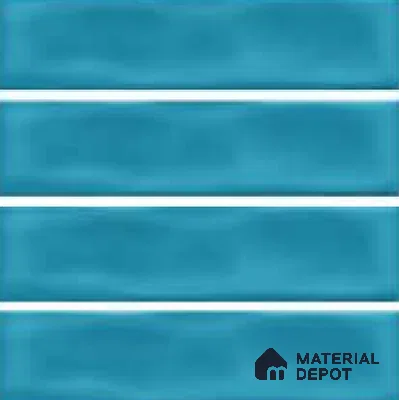 Subway Wall Tile TL 04826 AF Encanto Shade 6 Mild Blue 12 x 3 inch Ceramic Glossy Finish - 6.5 mm | Suitable for Highlighter Walls, Foyer, Bathroom, Kitchen Wall & Backsplashes (Sample)