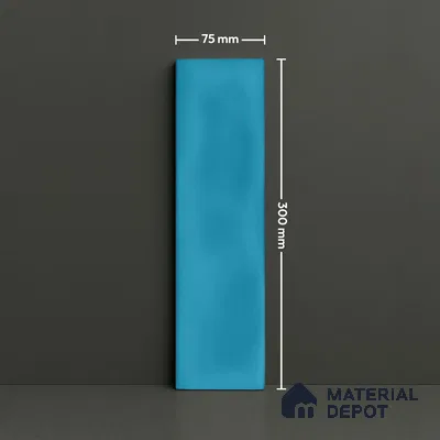 Subway Wall Tile TL 04826 AF Encanto Shade 6 Mild Blue 12 x 3 inch Ceramic Glossy Finish - 6.5 mm | Suitable for Highlighter Walls, Foyer, Bathroom, Kitchen Wall & Backsplashes (Sample)