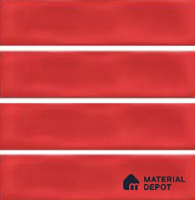 Subway Wall Tile TL 04826 AH Encanto Chilli Red 12 x 3 inch Ceramic Matte Finish - 6.5 mm | Suitable for Highlighter Walls, Foyer, Bathroom, Kitchen Wall & Backsplashes (Sample)