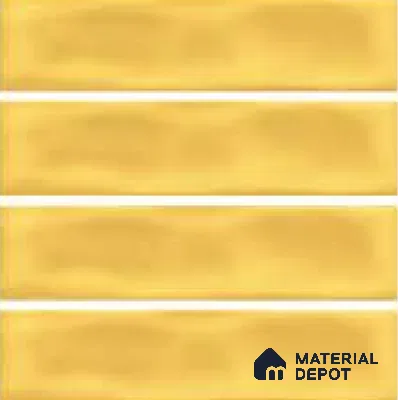 Subway Wall Tile TL 04826 AI Encanto Buttery Yellow 12 x 3 inch Ceramic Glossy Finish - 6.5 mm | Suitable for Highlighter Walls, Foyer, Bathroom, Kitchen Wall & Backsplashes