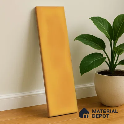 Subway Wall Tile TL 04826 AJ Encanto Buttery Yellow 12 x 3 inch Ceramic Matte Finish - 6.5 mm | Suitable for Highlighter Walls, Foyer, Bathroom, Kitchen Wall & Backsplashes (Sample)
