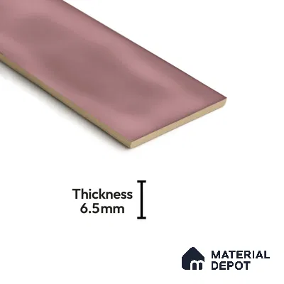 Subway Wall Tile TL 04826 AL Encanto Shade 2 Nexa Pink 12 x 3 inch Ceramic Glossy Finish - 6.5 mm | Suitable for Highlighter Walls, Foyer, Bathroom, Kitchen Wall & Backsplashes (Sample)