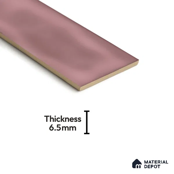 Subway Wall Tile TL 04826 AL Encanto Shade 2 Nexa Pink 12 x 3 inch Ceramic Glossy Finish - 6.5 mm | Suitable for Highlighter Walls, Foyer, Bathroom, Kitchen Wall & Backsplashes (Sample)