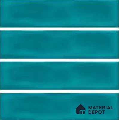 Subway Wall Tile TL 04826 AM Encanto Shade 4 Polsihed Blue 12 x 3 inch Ceramic Matte Finish - 6.5 mm | Suitable for Highlighter Walls, Foyer, Bathroom, Kitchen Wall & Backsplashes (Sample)