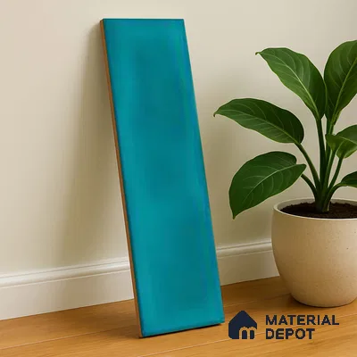 Subway Wall Tile TL 04826 AM Encanto Shade 4 Polsihed Blue 12 x 3 inch Ceramic Matte Finish - 6.5 mm | Suitable for Highlighter Walls, Foyer, Bathroom, Kitchen Wall & Backsplashes (Sample)
