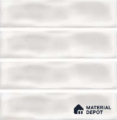 Subway Wall Tile TL 04826 AN Encanto Oxford Rose White 12 x 3 inch Ceramic Matte Finish - 6.5 mm | Suitable for Highlighter Walls, Foyer, Bathroom, Kitchen Wall & Backsplashes (Sample)