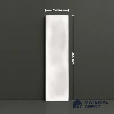 Subway Wall Tile TL 04826 AN Encanto Oxford Rose White 12 x 3 inch Ceramic Matte Finish - 6.5 mm | Suitable for Highlighter Walls, Foyer, Bathroom, Kitchen Wall & Backsplashes (Sample)